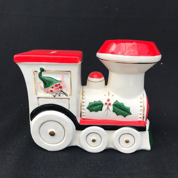 International Japan Christmas Santa and Elf Train Steam Engine Bank - Picture 2 of 13